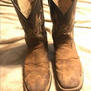 Worn boots